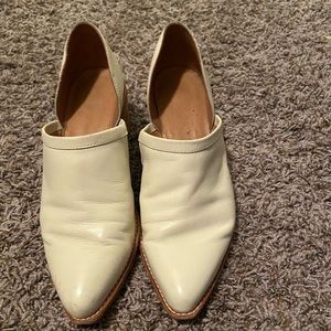 Madewell white leather Brady bootie